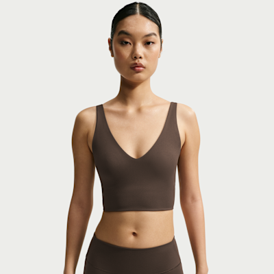 NikeSKIMS Matte Women's Printed V-Neck Long-Line Bra. Nike.com
